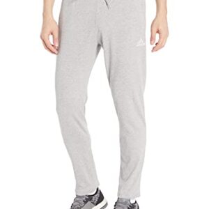 adidas Men's Essentials Single Jersey Tapered Open Hem Pants, Medium Grey Heather, X-Large