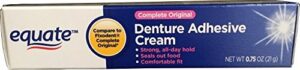 equate complete original denture adhesive cream, .75oz,