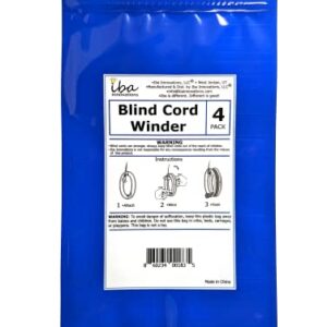 Iba Innovations Blind Cord Winder (4 - Pack) - No Wall Damage Safety Blind Cord Wrap Cleat Alternative