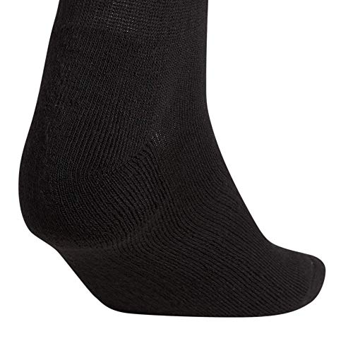 adidas Women's Athletic Cushioned Crew Socks with Arch Compression (6-Pair), Black/Aluminum 2, Medium