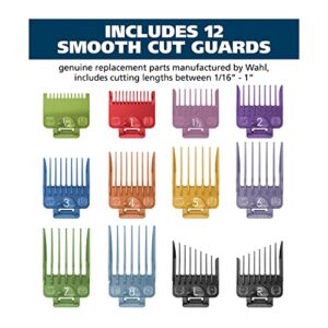 Wahl Clipper Genuine Attachment Guard Organization Kit with Color Pro Colored Hair Clipper Guide Combs, 14 Piece Premium Storage Kit for Wahl Hair Clippers, Multicolor - 3291-100