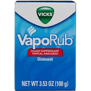 vicks vaporub topical cough suppressant ointment (pack of 3) (3.53 oz (pack of 3))