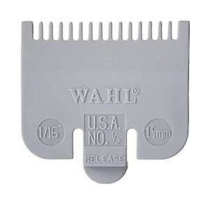 Wahl Professional Color Coded Comb Attachment #3137-101 - Grey #1/2 - 1/16" (1.5mm) - Great for Professional Stylists and Barbers
