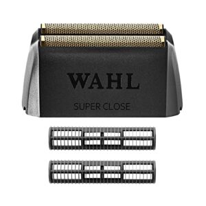 wahl professional – 5 star series vanish shaver replacement super close gold foil & cutter bar assembly, super close, bump free shaving for professional barbers and stylists