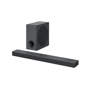lg s80qy 3.1.3ch sound bar with center up-firing, dolby atmos dts:x, works with airplay2, spotify hifi, alexa, high-res audio, imax enhanced, synergy tv, meridian, hdmi earc, 4k pass thru,black