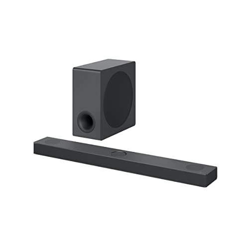 LG S80QY 3.1.3ch Sound bar with Center Up-Firing, Dolby Atmos DTS:X, Works with Airplay2, Spotify HiFi, Alexa, High-Res Audio, IMAX Enhanced, Synergy TV, Meridian, HDMI eARC, 4K Pass Thru,Black