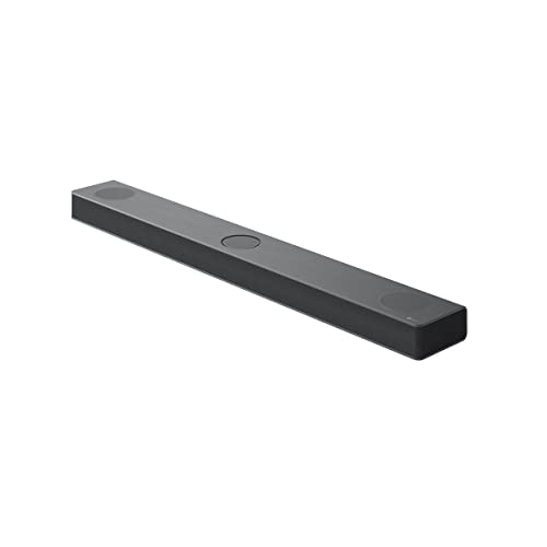 LG S80QY 3.1.3ch Sound bar with Center Up-Firing, Dolby Atmos DTS:X, Works with Airplay2, Spotify HiFi, Alexa, High-Res Audio, IMAX Enhanced, Synergy TV, Meridian, HDMI eARC, 4K Pass Thru,Black