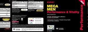 GNC Mega Men Performance Vitality Vitapak Program - Daily Multivitamin Capsule -Twin Pack