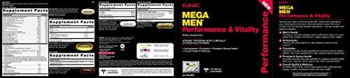 GNC Mega Men Performance Vitality Vitapak Program - Daily Multivitamin Capsule -Twin Pack