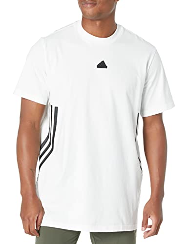 adidas Men's Future Icon 3-Stripes T-Shirt, White, X-Large