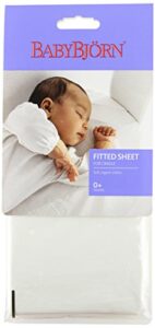 babybjorn fitted sheet for cradle – organic white