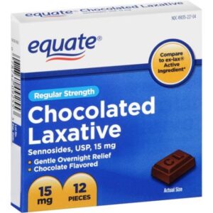 equate chocolated laxative (pack of 2)