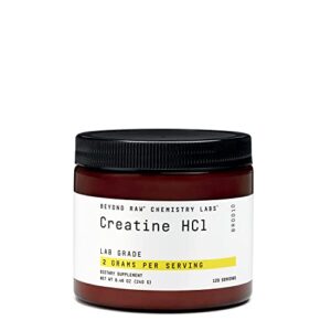 beyond raw chemistry labs creatine hcl powder | improves muscle performance | 120 servings