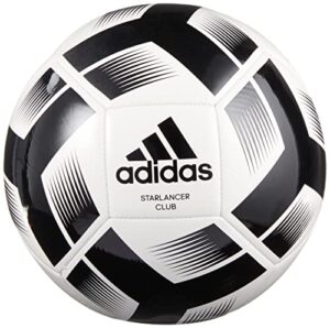 adidas unisex-adult starlancer club ball, white/black, 3
