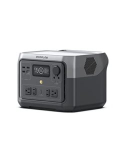 ef ecoflow portable power station river 2 max, 512wh lifepo4 battery/ 1 hour fast charging, up to 1000w output solar generator (solar panel optional) for outdoor camping/rvs/home use