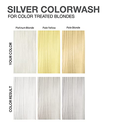 Celeb Luxury Viral Colorwash, Professional Semi-Permanent Hair Color Depositing Shampoo, Extreme Silver