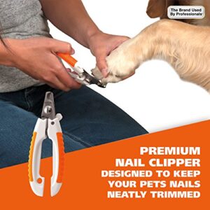 Wahl Groom Pro Pet Clipper Combo Kit for Thick, Heavy Coats with Nail Clippers & Double Sided Pin Bristle Brush - Model 9308-100