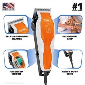 Wahl Groom Pro Pet Clipper Combo Kit for Thick, Heavy Coats with Nail Clippers & Double Sided Pin Bristle Brush - Model 9308-100