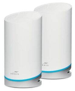 arris surfboard max w121 tri-band mesh wi-fi 6 system | ax6600 wi-fi speeds up to 6.6 gbps | coverage up to 5,500 sq ft| 4.8 gbps backhaul | two 1 gbps ports per node | alexa support |2 year warranty