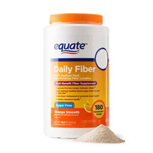 equate – fiber therapy, smooth texture, orange flavor, powder, 36.8 oz, sugar free 180 doses