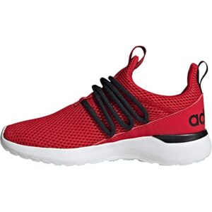 adidas unisex child lite racer adapt 3.0 running shoe, scarlet/core black/white, 5 big kid us