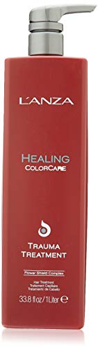 L'ANZA Healing ColorCare Color Preserving Trauma Hair Treatment for Dry Damaged Hair, Eliminates Frizz, and Adds Shine while Styling, With UV and Heat Protection to prevent damage (33.8 Fl Oz)