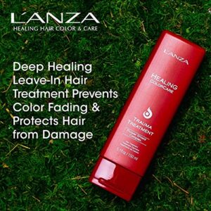 L'ANZA Healing ColorCare Color Preserving Trauma Hair Treatment for Dry Damaged Hair, Eliminates Frizz, and Adds Shine while Styling, With UV and Heat Protection to prevent damage (33.8 Fl Oz)