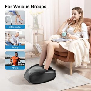 COMFIER Foot Massager Machine with Heat, Shiatsu, Keading Rolling Compression Feet Massager for Plantar Fasciitis, Neuropathy, Gifts for Women,Men Fits up to Men Size 13, Foot Warmer Massager,