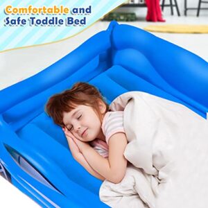 Jasonwell Inflatable Toddler Travel Bed - Portable Toddler Floor Bed for Kids Air Mattress with Sides Toddler Cot Sleeping Pad Camping Blow Up Mattress Baby Travel Crib Birthday Gifts for Boys Girls