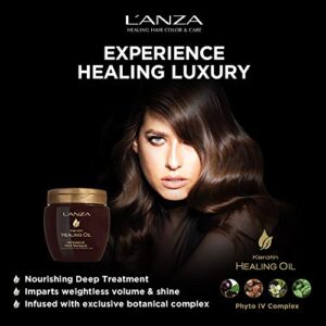 L'ANZA Keratin Healing Oil Intensive Hair Masque for Damaged Hair – Nourishes, Repairs, and Boosts Hair Shine and Strength for a Silky Look, Paraben-free, Gluten-free (7.1 Fl Oz)