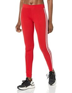 adidas originals women’s adicolor classics 3-stripes leggings, better scarlet, small