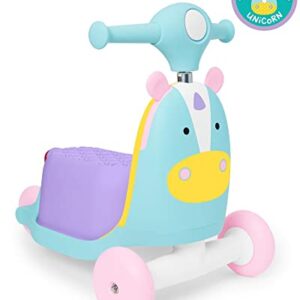 Skip Hop 3-in-1 Baby Activity Push Walker to Toddler Scooter, Zoo Unicorn