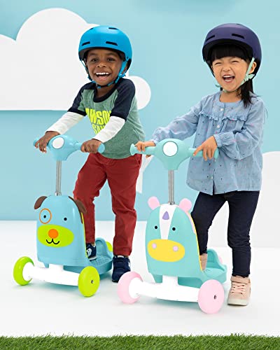 Skip Hop 3-in-1 Baby Activity Push Walker to Toddler Scooter, Zoo Unicorn