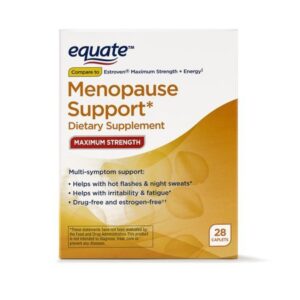 equate maximum strength menopause support, 28 caplets (pack of 2)