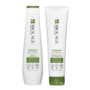 biolage strength recovery shampoo | gently cleanses & reduces breakage | for damaged & sensitized hair types | vegan | cruelty-free | valentines day gift for her