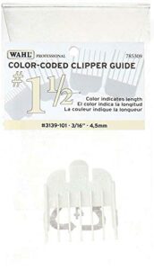wahl professional color coded comb attachment #3139-101 – white #11/2 – 3/16″ (4.5mm) – great for professional stylists and barbers