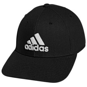 adidas Men's Producer 2 Structured Stretch Fit Cap, Black/White, Small-Medium