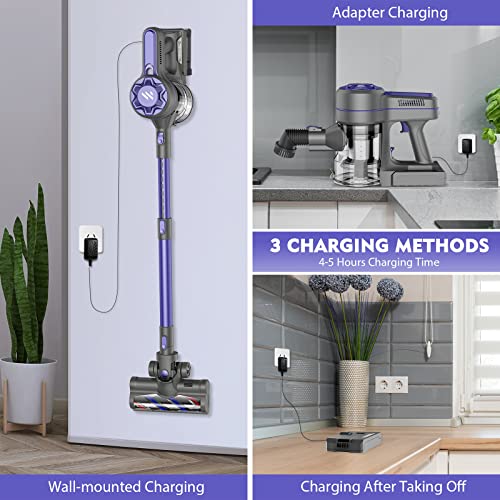 Cordless Vacuum Cleaner, Stick Vacuum Cleaner with LED Headlights,180W Lightweight Rechargeable Wireless Vacuum Cleaner ,Up to 30 Mins Runtime Vacuum Cleaner for Home Hardwood Floor Carpet Pet Hair