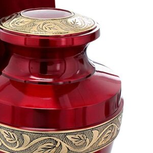 Trupoint Memorials Cremation Urns for Adult - Handcrafted Cremation Urn, Large Burial Urns for Ashes Adult Male - Urns for Human Ashes Adult Female, Funeral Decorative Urns - Up to 200 LBS