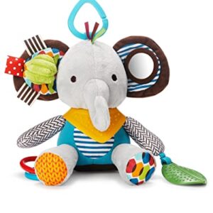 Skip Hop Bandana Buddies Baby Activity and Teething Toy with Multi-Sensory Rattle and Textures, Elephant