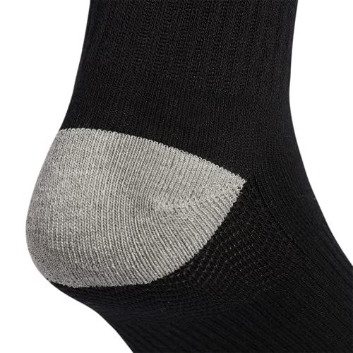 adidas Originals Men's Roller Crew Socks (3-Pair), Black/White/Heather Grey, Large