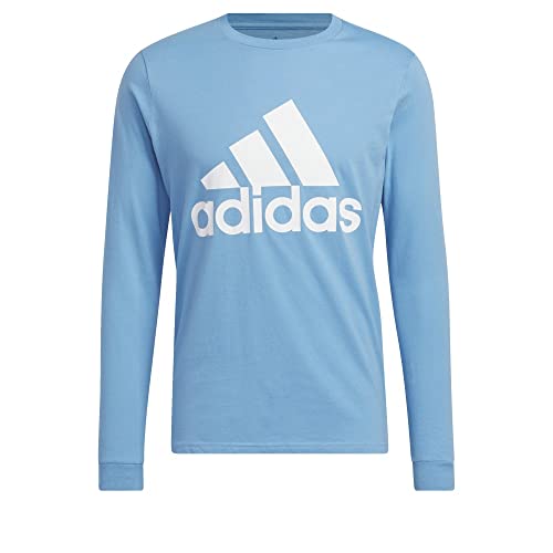 adidas Amplifier Long Sleeve Badge of Sport Tee Men's, Blue, Size M