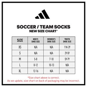 adidas Speed 3 Soccer Socks (1 Pair), Team Power Red/White, Large