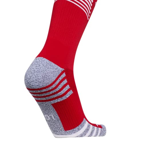 adidas Speed 3 Soccer Socks (1 Pair), Team Power Red/White, Large