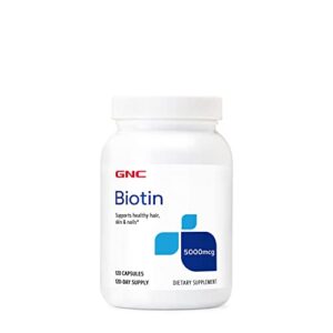 gnc biotin 5000 mcg – 120 capsules