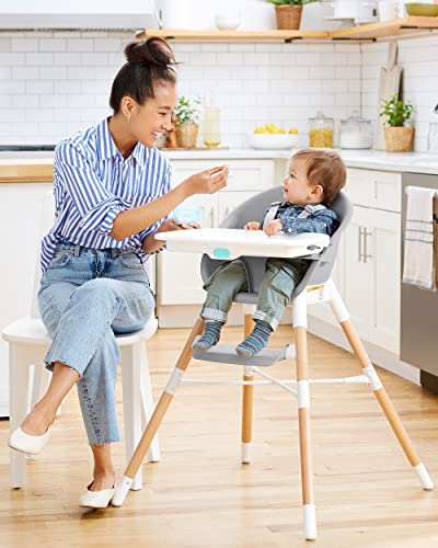 Skip Hop Baby High Chair, Eon 4-in-1, Grey/White