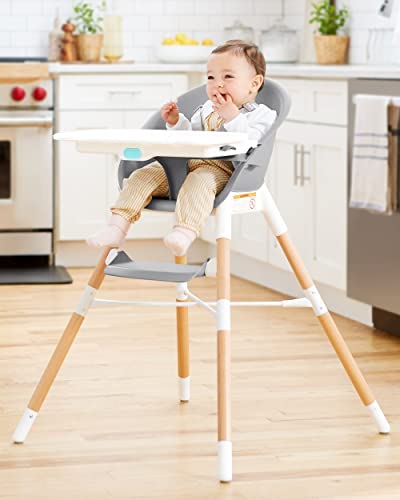 Skip Hop Baby High Chair, Eon 4-in-1, Grey/White