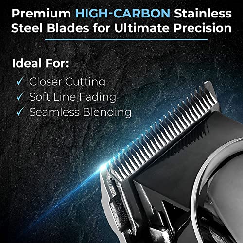 Mueller Hair Clippers Kit Cordless, Dual Voltage Beard Trimmer for Men with Rechargeable Battery & Digital Display, 3h of Running Time