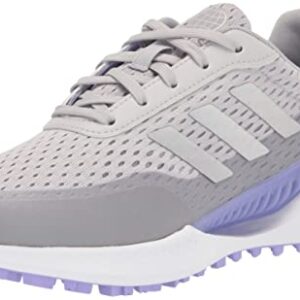 adidas Women's SUMMERVENT Spikeless Golf Shoes, Grey Two/Silver Metallic/Light Purple, 5