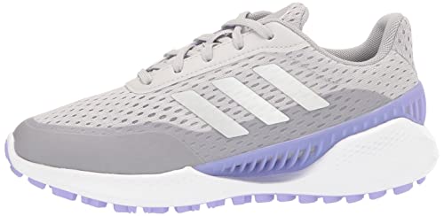 adidas Women's SUMMERVENT Spikeless Golf Shoes, Grey Two/Silver Metallic/Light Purple, 5